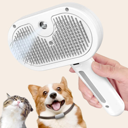 NuvoraPets® SteamBrush Pro - Professionele Vachtverzorgings Borstel voor Huisdieren